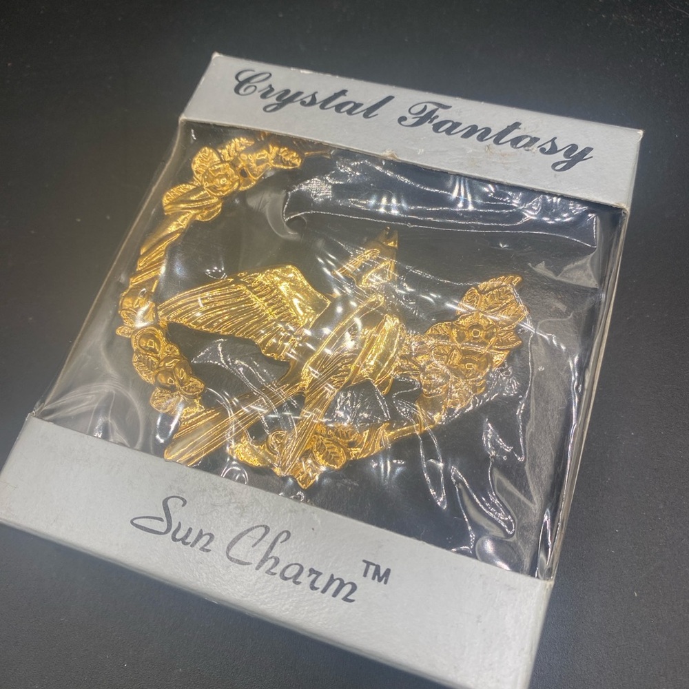 FREE with Purchase Crystal Fantasy Sun Charm Gold Ornament new in packaging